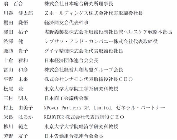 新しい資本主義実現会議